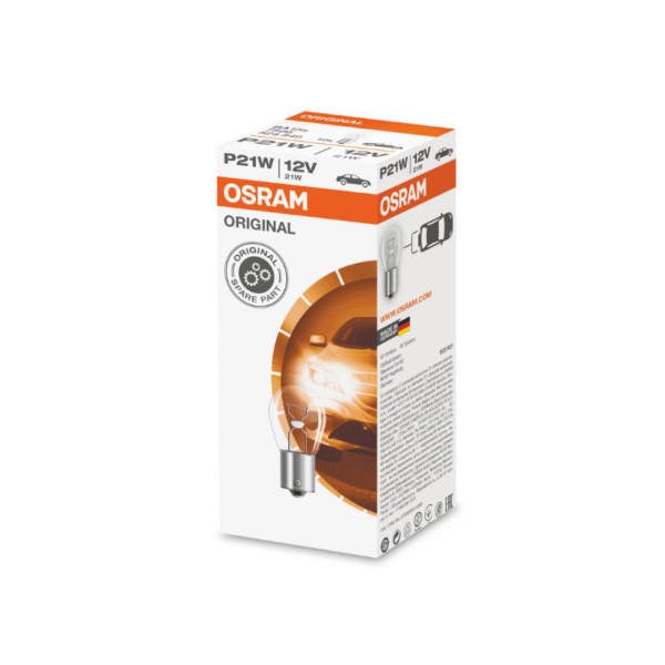 Car 12V 21W P21W Bulb - Headlight, Indicator, Fog & Brake - OSRAM 7506 - Image 2