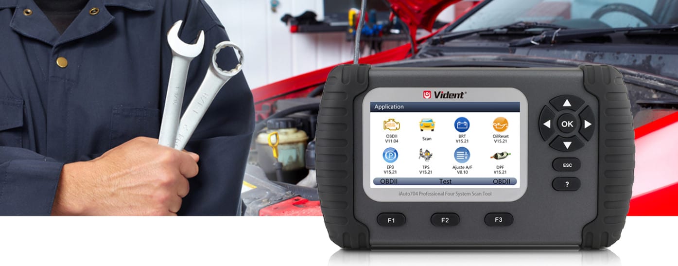 Vident iAuto704 - 4 System (Engine, AT, ABS, SRS) Diagnostic Scanner ...