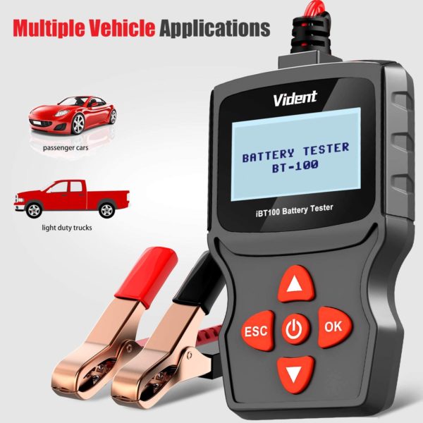 Vident iBT100 Car Battery Tester 12V Battery Analyzer for Flooded, AGM, Gel - Image 4