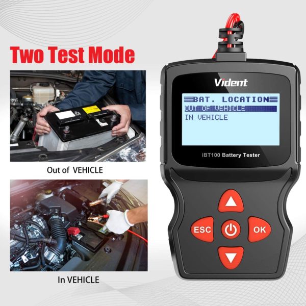 Vident iBT100 Car Battery Tester 12V Battery Analyzer for Flooded, AGM, Gel - Image 7