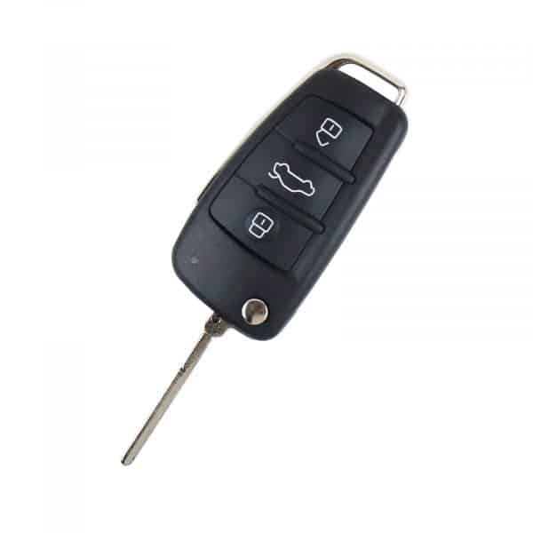 Audi A6, A4, S54, Avant, Cabrio, Quattro | Complete Remote Key (3 Button, HU66 Blade, 433MHz)