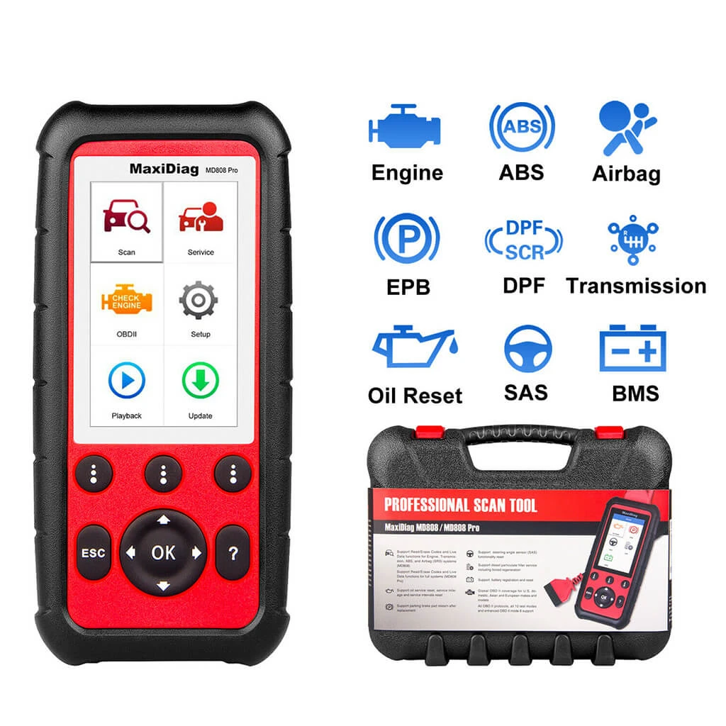 Autel MaxiDiag MD808 Pro | Diagnostic Scanner & Service Tool (All systems) - Lifetime FREE updates