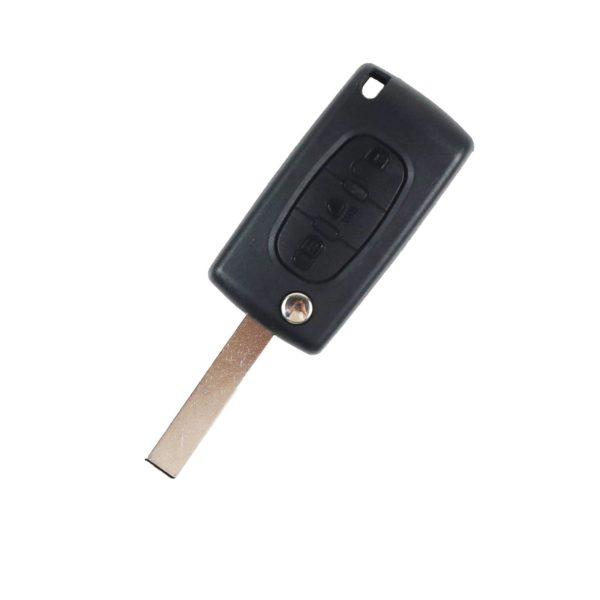 Peugeot 207, 307, 308, 407, 807, Expert, Partner, CC, SW | Complete Remote Key (3 Button, HU83  Blade, 433MHz )