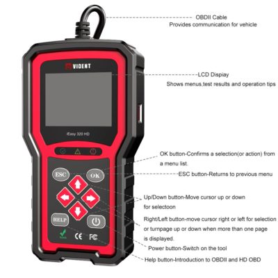 iEasy320HD Truck Diagnostic | OBDII/EOBD CAN Code Reader - (Diesel & Petrol)