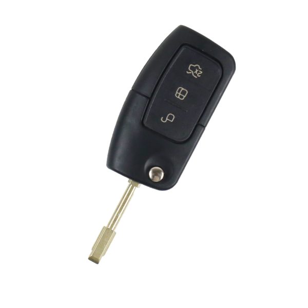 Ford - Fiesta, Focus, Mondeo, Kuga |  Remote Key Case & Blade (3 Button, FO21 Blade, Double Tap Boot Unlock)