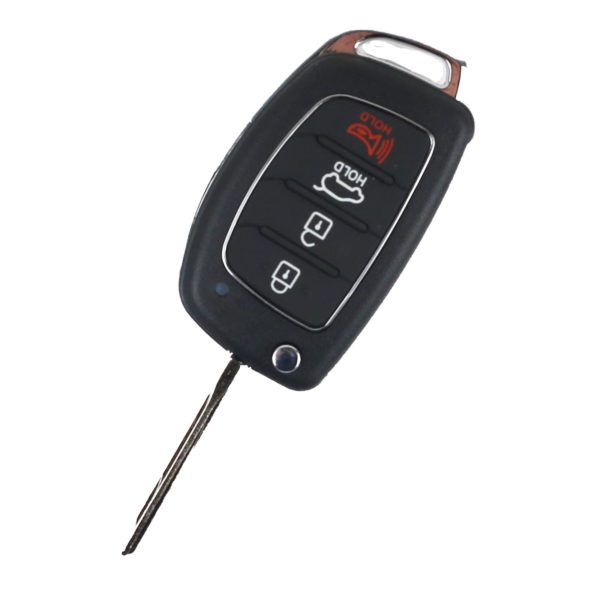 Hyundai - Accent, Elantra, Santa Fe, Verna | Remote Key Case & Blade (3+1 Button, HY22 Blade)