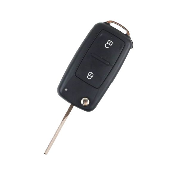 Volkswagen - Golf, Passat, Polo, Touran |  Remote Key Case & Blade (2 Button, HU66 Blade, White Buttons)