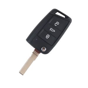 Volkswagen - Golf 7, Polo, Seat, Skoda |  Remote Key Case & Blade (3 Button, HU66 Blade, Plastic)