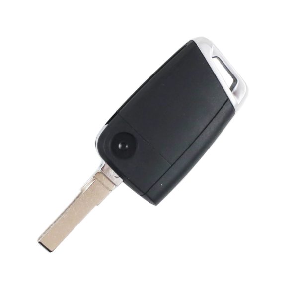 Volkswagen - Golf 7, Polo, Seat, Skoda |  Remote Key Case & Blade (3 Button, HU66 Blade, Matte Chrome)