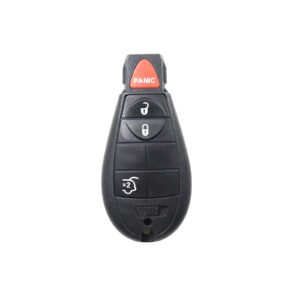 Chrysler, Dodge, Jeep - Grand Cherokee, Libe + Others | Complete Remote Key (3+1 Buttons Lock, Unlock & Glass Lid)