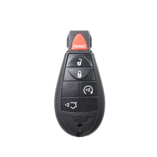 Chrysler, Dodge, Jeep - Grand Cherokee, Libe + Others | Complete Remote Key (4+1 Buttons Lock, Unlock, Glass Lid & X2)