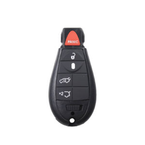 Chrysler, Dodge, Jeep - Grand Cherokee, Libe + Others | Complete Remote Key (4+1 Buttons Lock, Unlock, Glass Lid & Boot)