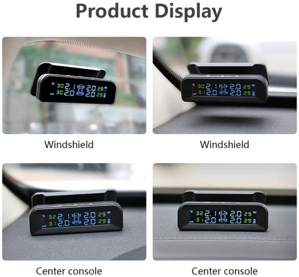Wireless Car TPMS (Tyre Pressure Monitoring System) - External Sensors (Solar Powered & Windshield Mount) - Image 3