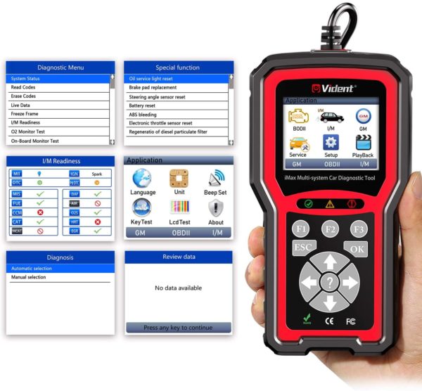 Vident iMax4304 Car Diagnostic Tool | GM, Chevrolet, Cadillac | Full System Diagnostic Scan Tool (Special & Service Functions) - Image 6