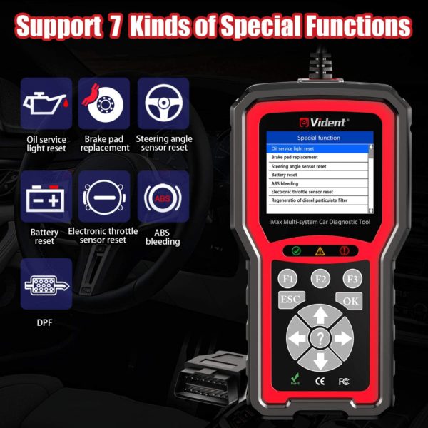 Vident iMax4304 Car Diagnostic Tool | GM, Chevrolet, Cadillac | Full System Diagnostic Scan Tool (Special & Service Functions) - Image 8