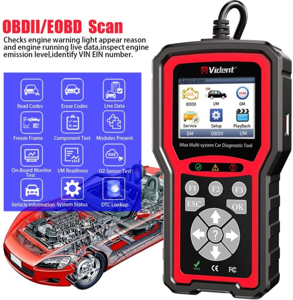 Vident iMax4304 Car Diagnostic Tool | GM, Chevrolet, Cadillac | Full System Diagnostic Scan Tool (Special & Service Functions) - Image 7