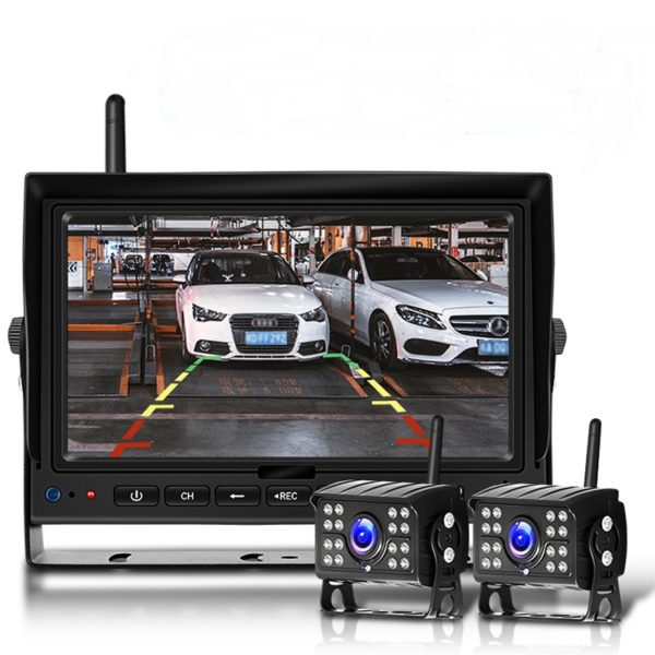 1080P Wireless Reversing System with 7-Inch Screen, 4 Cameras, and 800M Range for 12-24V Cars, Buses, and Trucks - Image 7