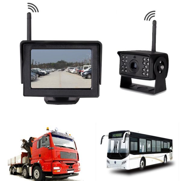 Wireless Backup Camera System with 4.3-Inch LCD Monitor and 200M Range for 12-24V Cars, Buses, and Trucks - Image 4