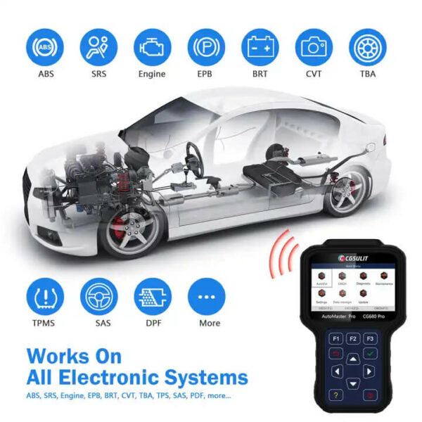CG680 Pro all-system diagnostic scanner (80+ car makes) - Image 8