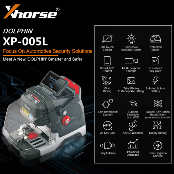 Xhorse Dolphin II XP-005L Key Cutting Machine with Adjustable Screen - Image 6