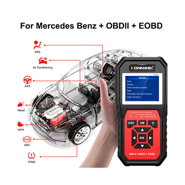 KONNWEI KW460 Full System Instrument For Mercedes-Benz OBD II + EOBD Scanner - autosupply.co.za