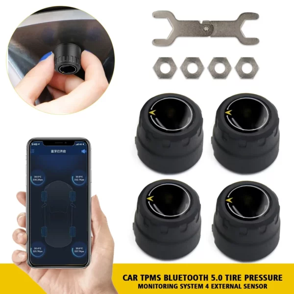 Bluetooth External TPMS Sensor with iOS & Android App | Real-Time Tire Pressure Monitoring for Cars - Image 11