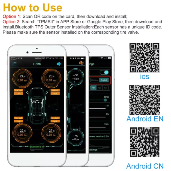 Bluetooth External TPMS Sensor with iOS & Android App | Real-Time Tire Pressure Monitoring for Cars - Image 5