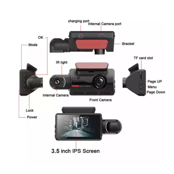 Car Dash Cam | 3 Inch 1080P DVR | Motion Detections | Night Vision | Loop Record Detector - Image 5