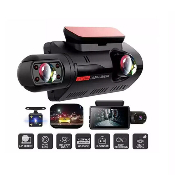 Car Dash Cam | 3 Inch 1080P DVR | Motion Detections | Night Vision | Loop Record Detector - Image 3
