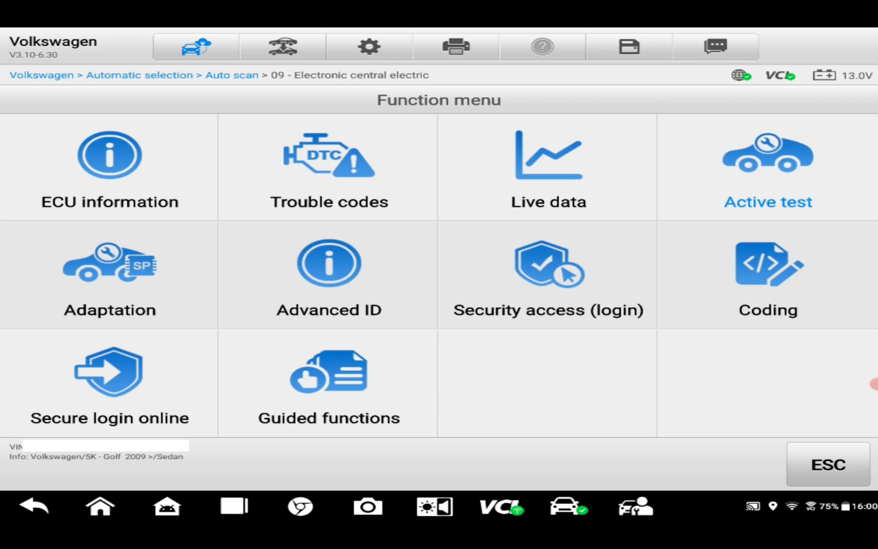 Autel MS909 Service Diagnostics