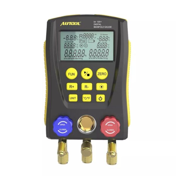 Autool LM120 Digital Manifold Gauge | Built-In Refrigerant Database