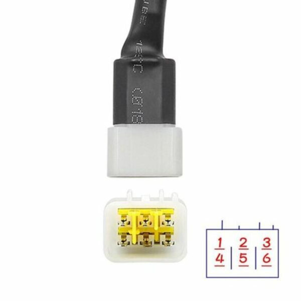 Delphi Motorcycle 6 Pin to 16 Pin OBD Connector Diagnostic Cable - Image 3