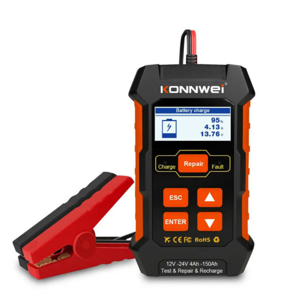 Konnwei KW520 3-in-1 12V & 24V Battery Tester Repair & Charger
