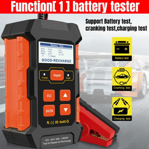 Konnwei KW520 3-in-1 12V & 24V Battery Tester Repair & Charger - Image 10