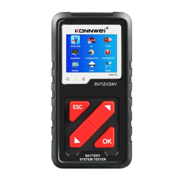 Konnwei KW710 Battery Tester | 6V 12V & 24V | Cars Trucks & Motorcycles