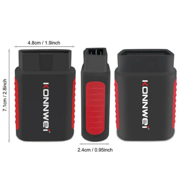 Konnwei KDIAG Bluetooth OBD2 Scanner Diagnostic Tool for iPhone & Android | Full System Diagnosis | Oil/TMPS  & More Reset | Performance/Voltage Test - Image 3