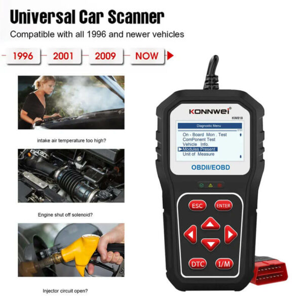 Konnwei KW818 Car Diagnostics Scanner OBD2 Petrol & Diesel - Image 4