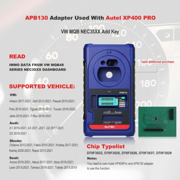 Autel APB130 for XP400 VW MQB NEC35XX Adapter - Image 3