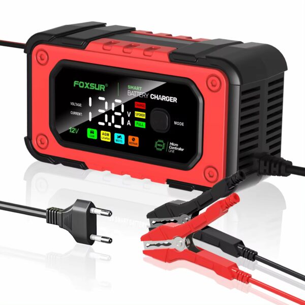 Rechargeable Smart Fast Car Auto Lead-Acid Battery Charger with LCD Display 12V 7A - Image 6