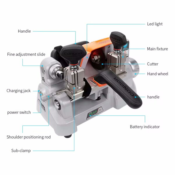 Xhorse Condor XC-009 Key Cutting Machine for Single-Sided and Double-sided Keys - Image 5