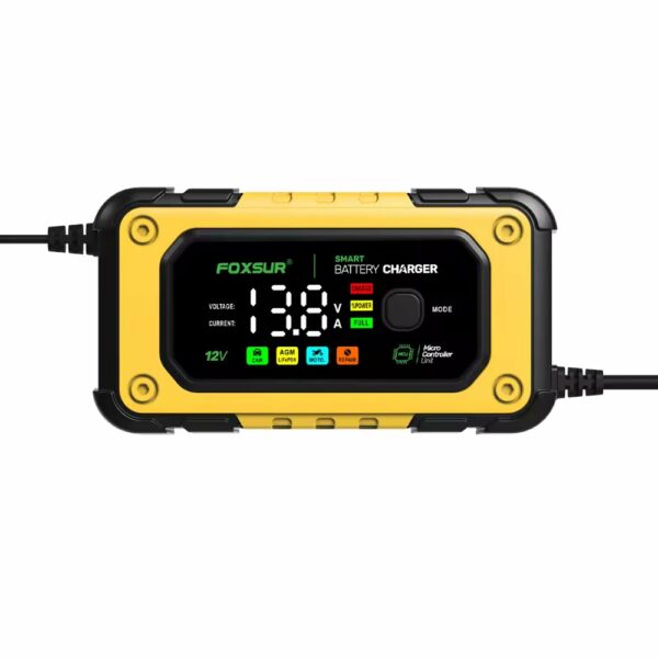 Rechargeable Smart Fast Car Auto Lead-Acid Battery Charger with LCD Display 12V 7A - Image 4