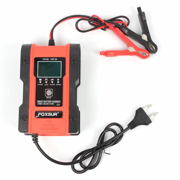 Car Battery Charger 12V 24V, 6A 12.6V Lithium Battery Charger & Maintainer, 7-Stage Car & Motorcycle Battery Charger - Image 4
