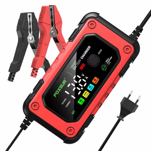 Rechargeable Smart Fast Car Auto Lead-Acid Battery Charger with LCD Display 12V 7A - Image 2