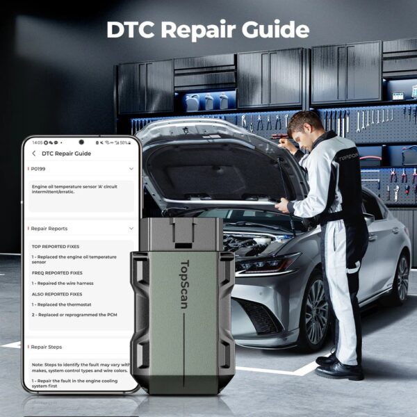 Topdon TopScan Lite Diagnostic Scanner - Compact OBD2 - Essential Maintenance Functions | Bluetooth Connectivity | iOS & Android Compatible - Image 19