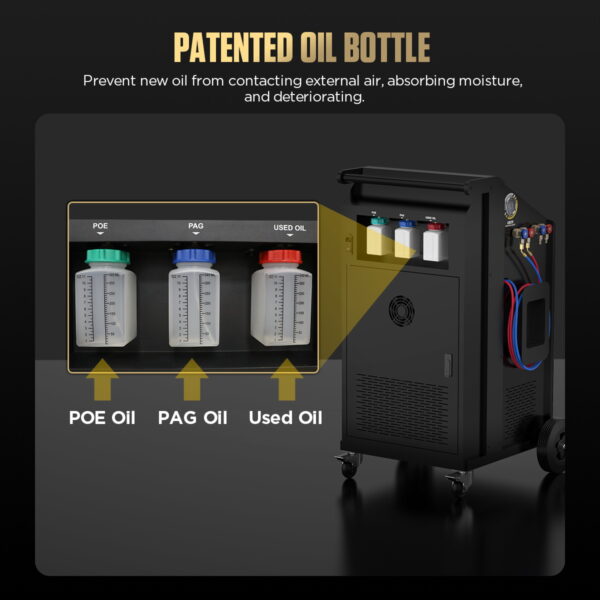 AUTOOL LM708 Refrigerant Recovery Machine - Dual System for R-134a & HFO-1234yf, 7-Inch Touchscreen - Image 10