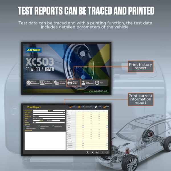 AUTOOL XC503 3D Wheel Aligner - High-Precision Alignment with Advanced 3D Imaging Technology - Image 13