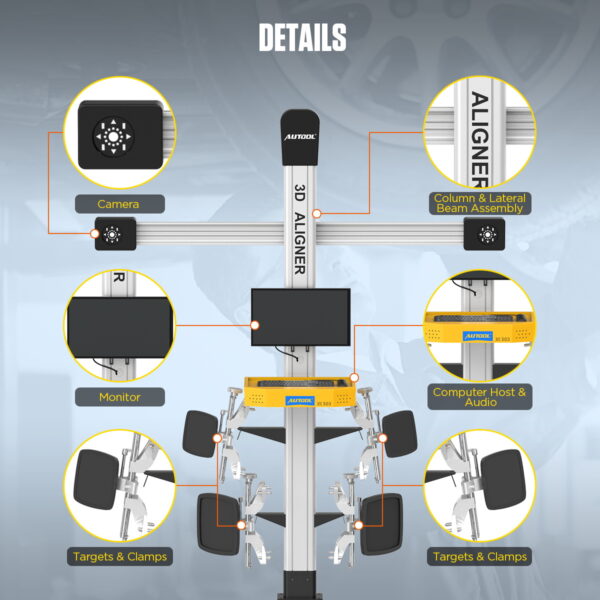 AUTOOL XC503 3D Wheel Aligner - High-Precision Alignment with Advanced 3D Imaging Technology - Image 15