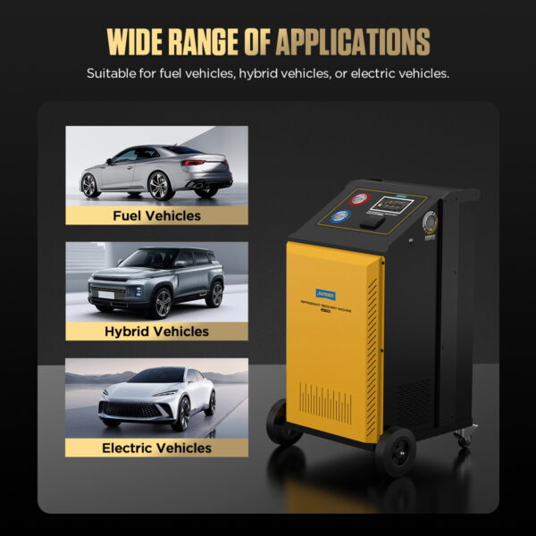 AUTOOL LM708 Refrigerant Recovery Machine - Dual System for R-134a & HFO-1234yf, 7-Inch Touchscreen - Image 13