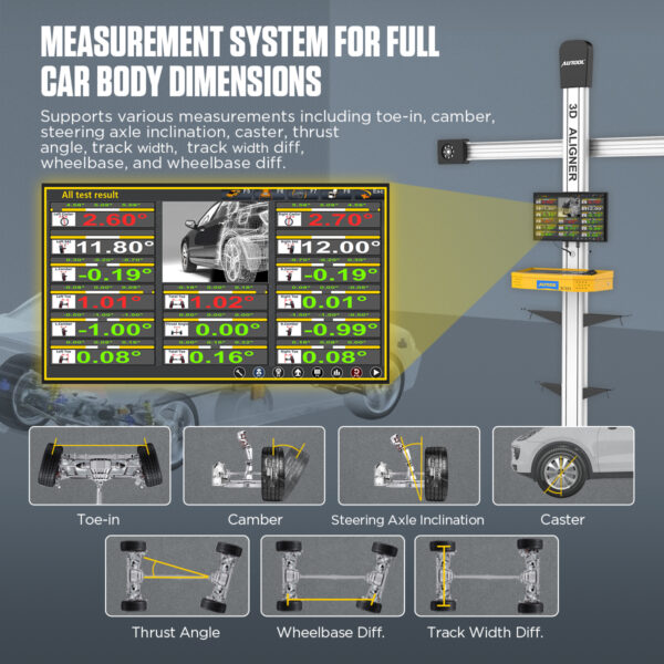 AUTOOL XC503 3D Wheel Aligner - High-Precision Alignment with Advanced 3D Imaging Technology - Image 6