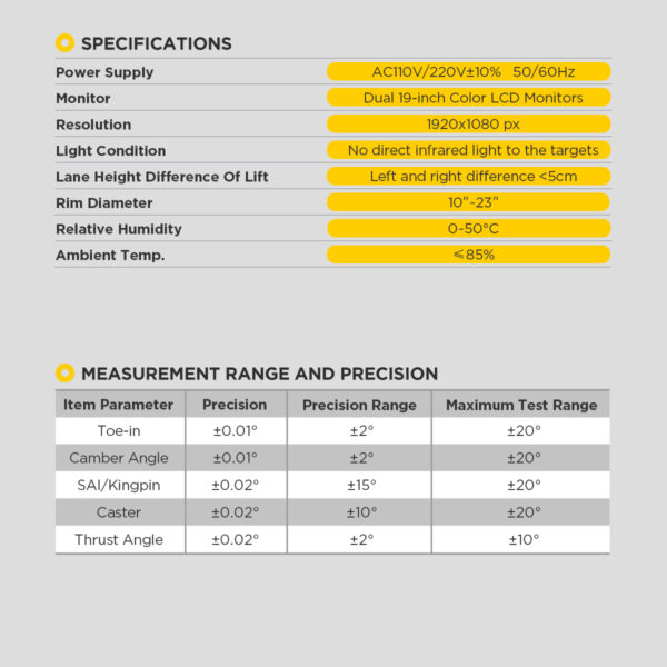 AUTOOL XC508 3D Wheel Alignment Machine - Automatic Tire Aligner with Dual Display & Mobile Workstation - Image 17